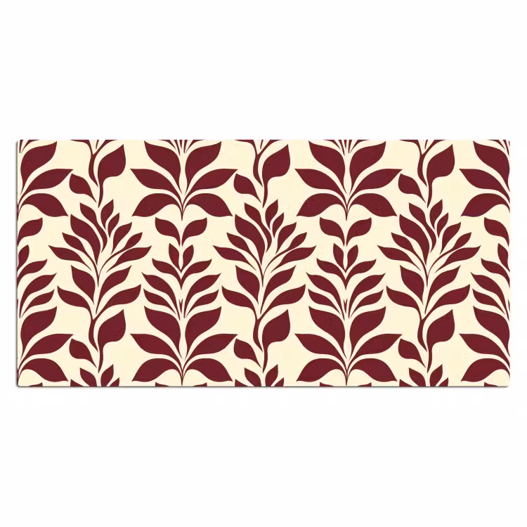 Abstract - Bladeren - Burgundy Muismat XXL klein 681 -3d_leeg