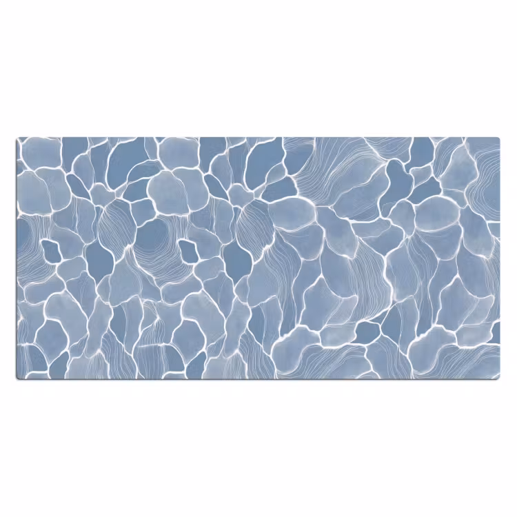 Abstract - Blauw - Bladeren Muismat XXL klein -3d_leeg