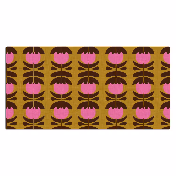 Abstract - Bloemen - Roze Muismat XXL klein 681 -3d_leeg
