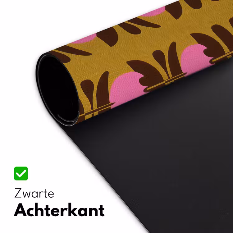 Abstract - Bloemen - Roze Muismat XXL klein 681 -sfeer2
