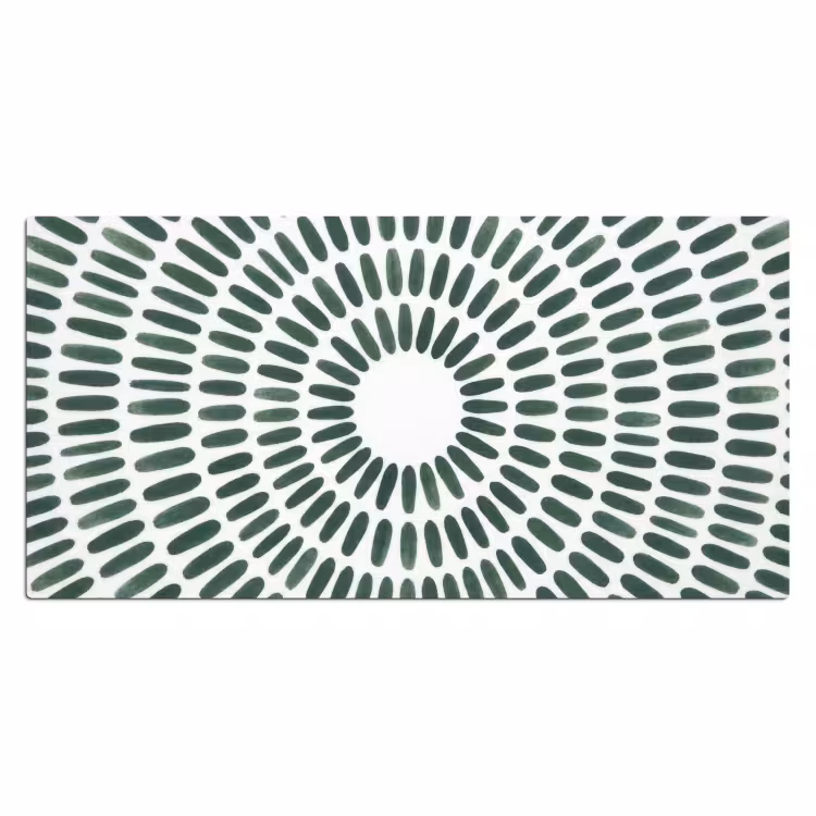 Abstract - Cirkel - Patroon - Modern - Groen Muismat XXL klein -3d_leeg