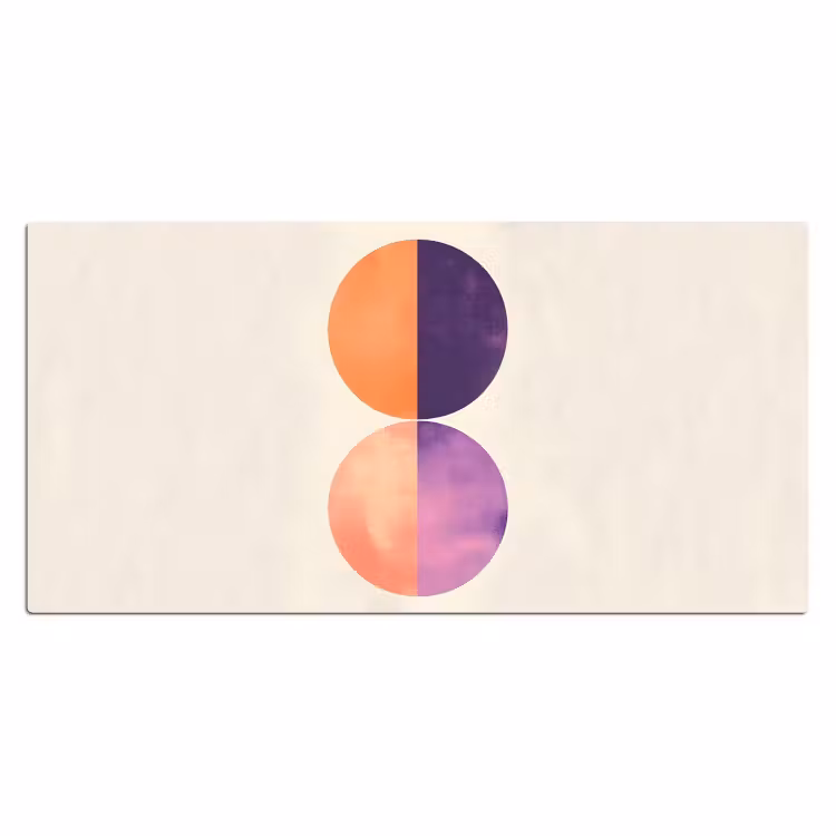 Abstract - Cirkels - Paars Muismat XXL klein -3d_leeg