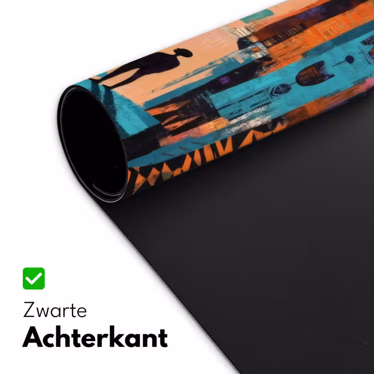 Abstract - Figuren - Kleurrijk Muismat XXL klein -sfeer2
