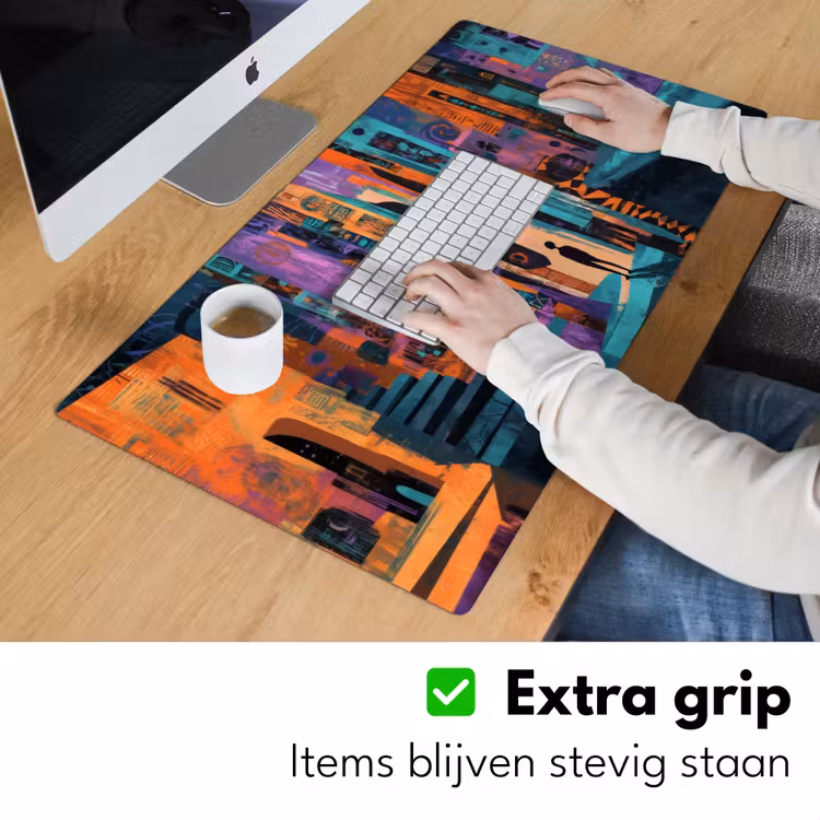 Abstract - Figuren - Kleurrijk Muismat XXL klein -sfeer3