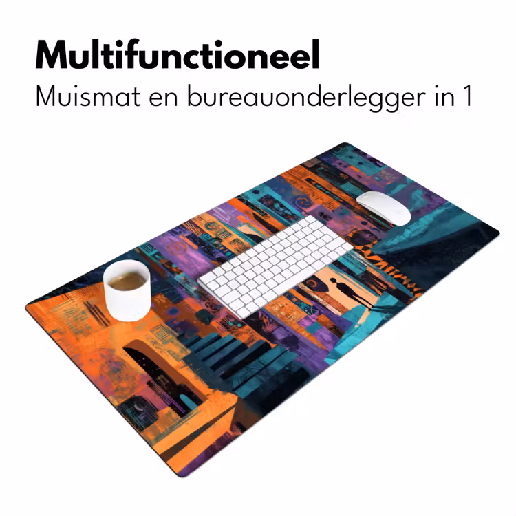 Abstract - Figuren - Kleurrijk Muismat XXL klein -sfeer4