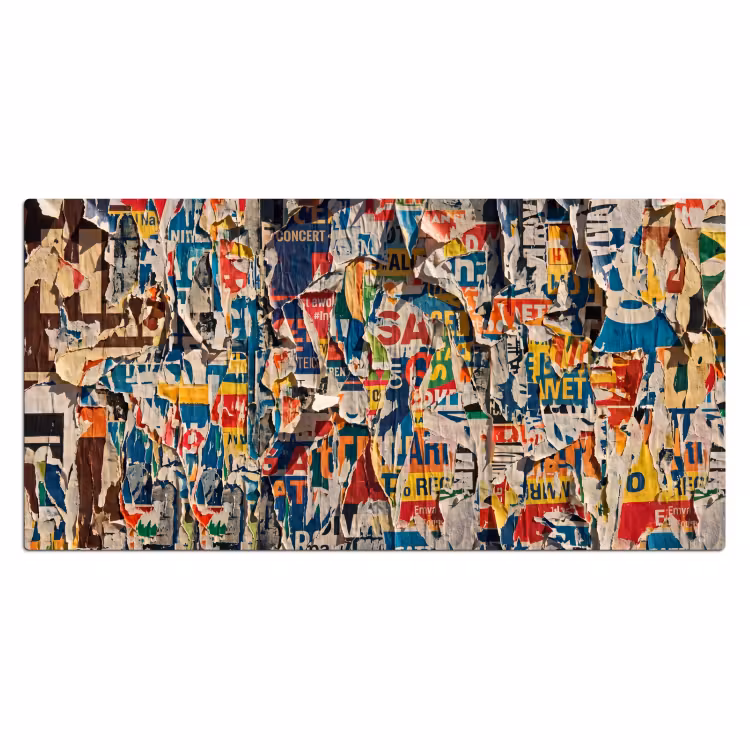 Abstract - Gelaagd papier - Urban - Modern - Kleurrijk Muismat XXL klein -3d_leeg