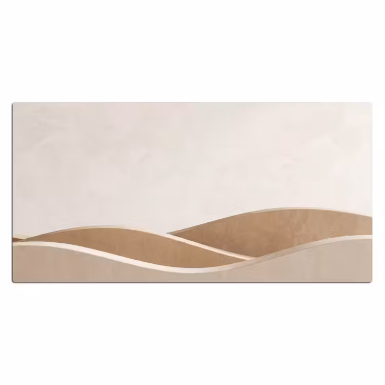 Abstract - Golven - Modern - Beige Muismat XXL klein -3d_leeg