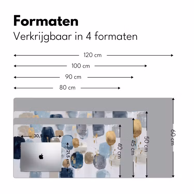 Abstract - Goud - Vormen Muismat XXL klein -sfeer5