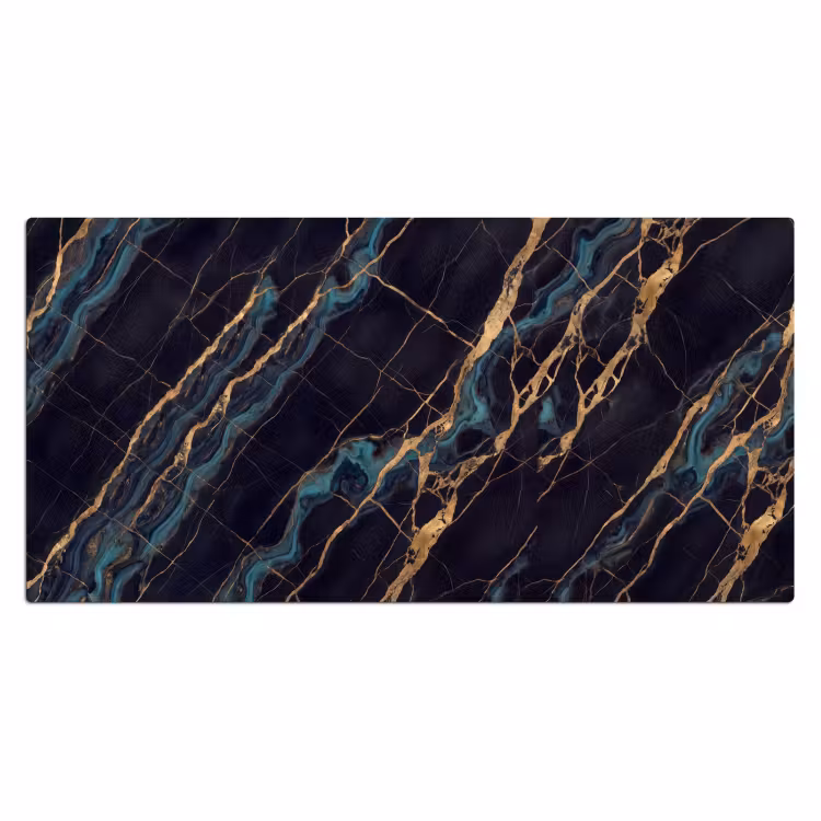 Abstract - Gouden lijnen - Kunst - Modern - Zwart Muismat XXL klein -3d_leeg