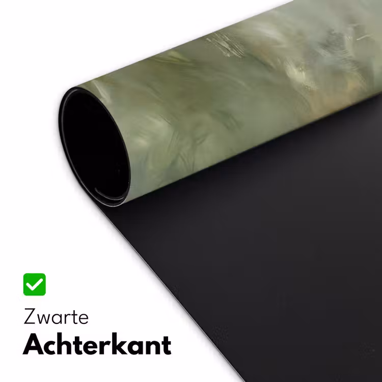 Abstract - Groen - Beige - Modern - Kunst Muismat XXL klein -sfeer2