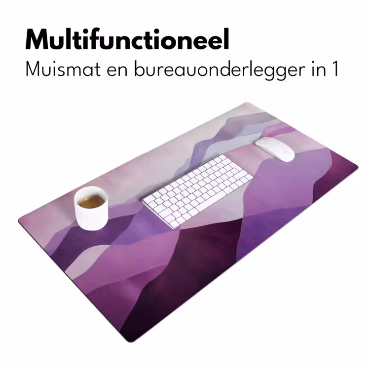Abstract - Heuvels - Landschap - Paars Muismat XXL klein -sfeer4