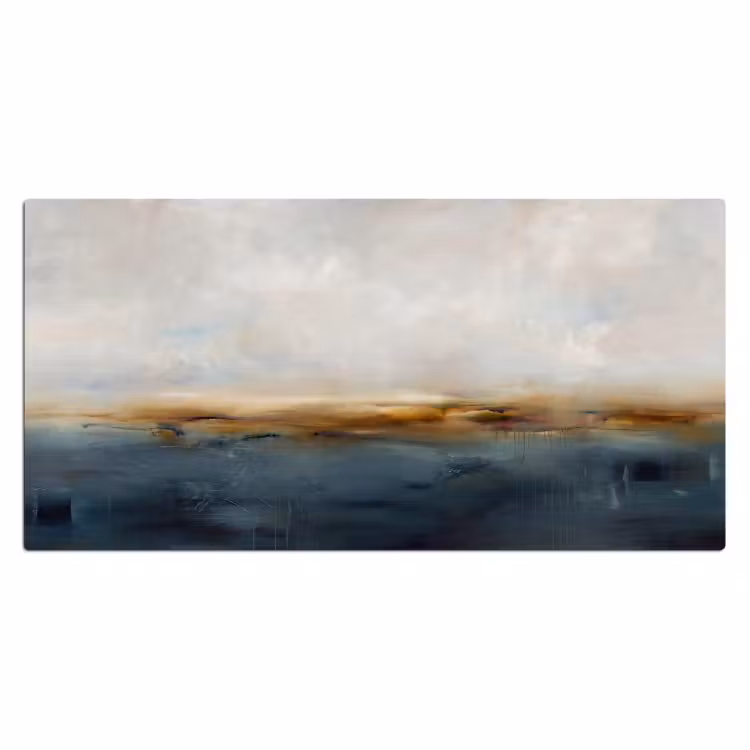 Abstract - Horizon - Water - Modern - Beige Muismat XXL klein -3d_leeg
