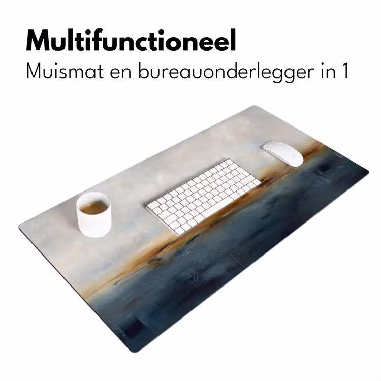 Abstract - Horizon - Water - Modern - Beige Muismat XXL klein -sfeer4