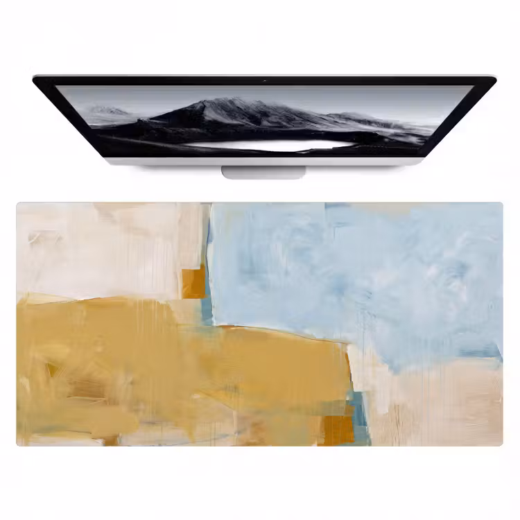 Abstract - Kleuren - Kunst - Modern - Blauw Muismat XXL klein -zzz3d