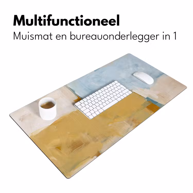 Abstract - Kleuren - Kunst - Modern - Blauw Muismat XXL klein -sfeer4