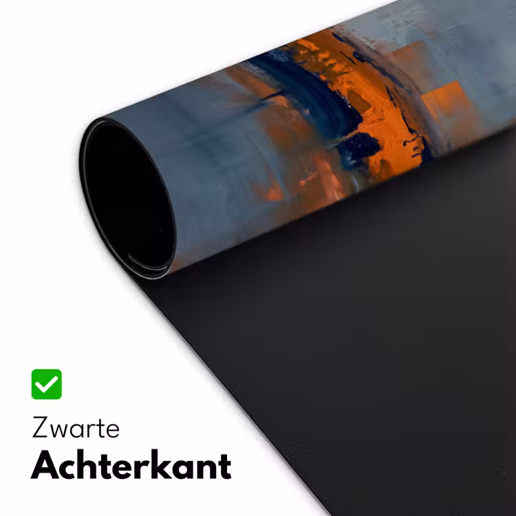 Abstract - Kleuren - Modern - Oranje - Grijs Muismat XXL klein -sfeer2