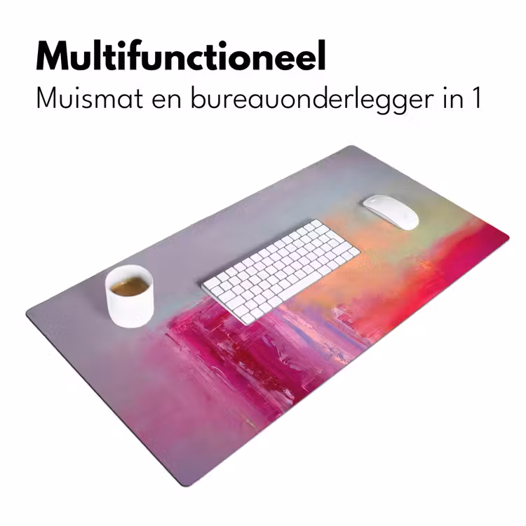 Abstract - Kleuren - Modern - Roze Muismat XXL klein -sfeer4