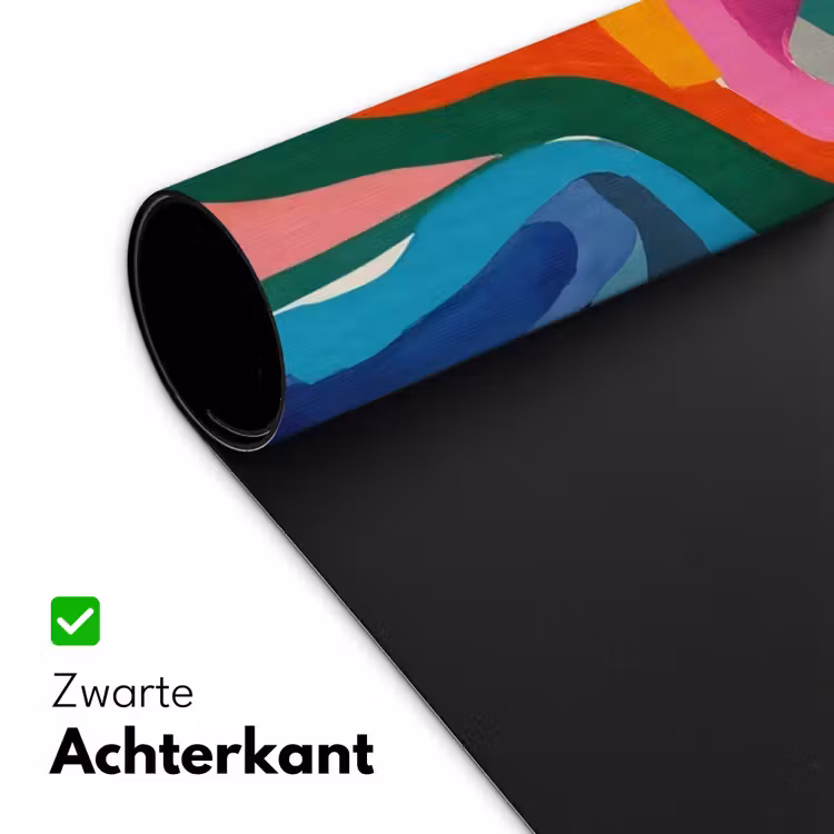 Abstract - Kleurrijk - Golven - Lijnen Muismat XXL klein -sfeer2