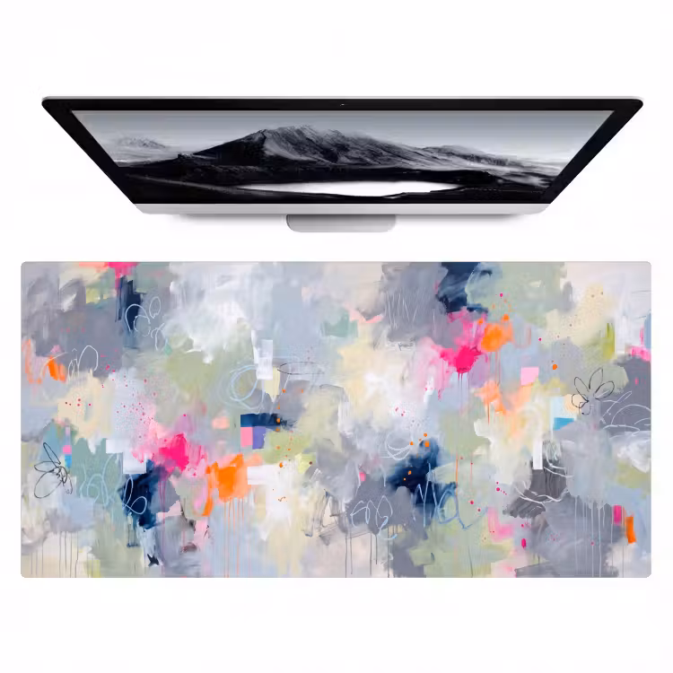 Abstract - Kleurrijk - Modern - Kunst Muismat XXL klein -zzz3d