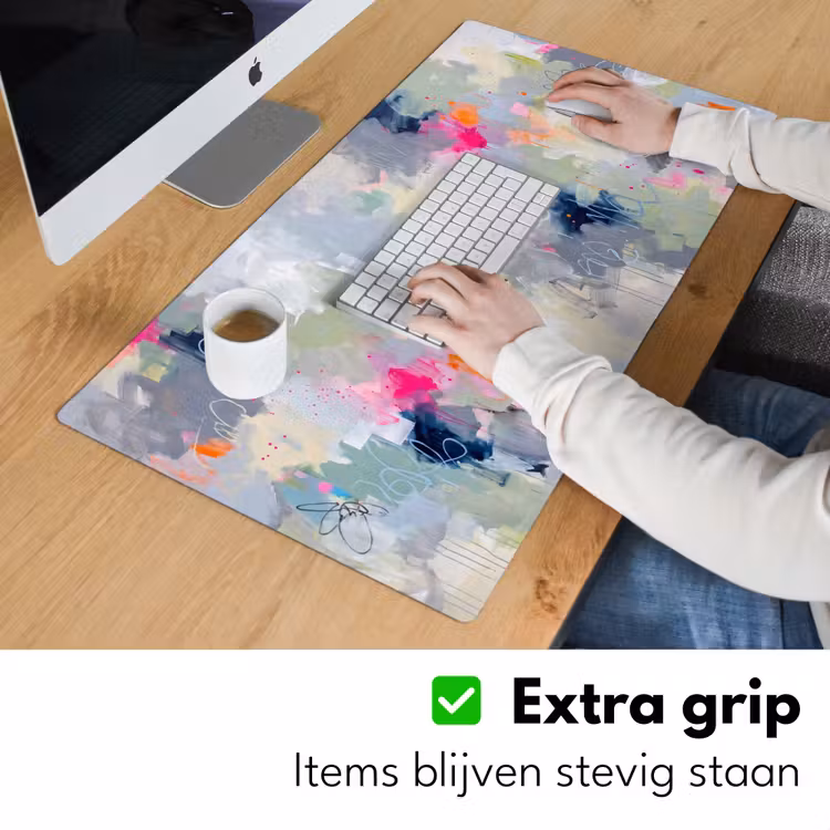 Abstract - Kleurrijk - Modern - Kunst Muismat XXL klein -sfeer3