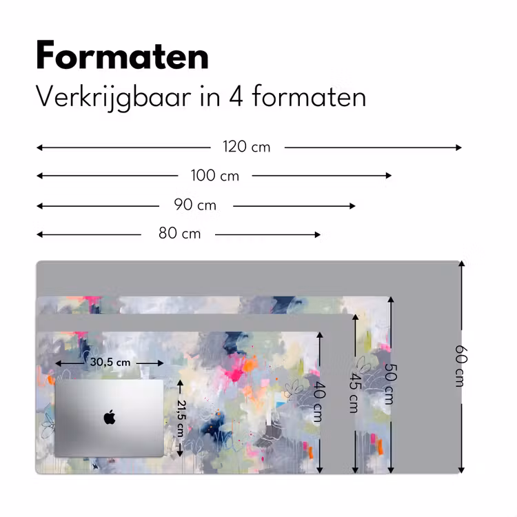 Abstract - Kleurrijk - Modern - Kunst Muismat XXL klein -sfeer5