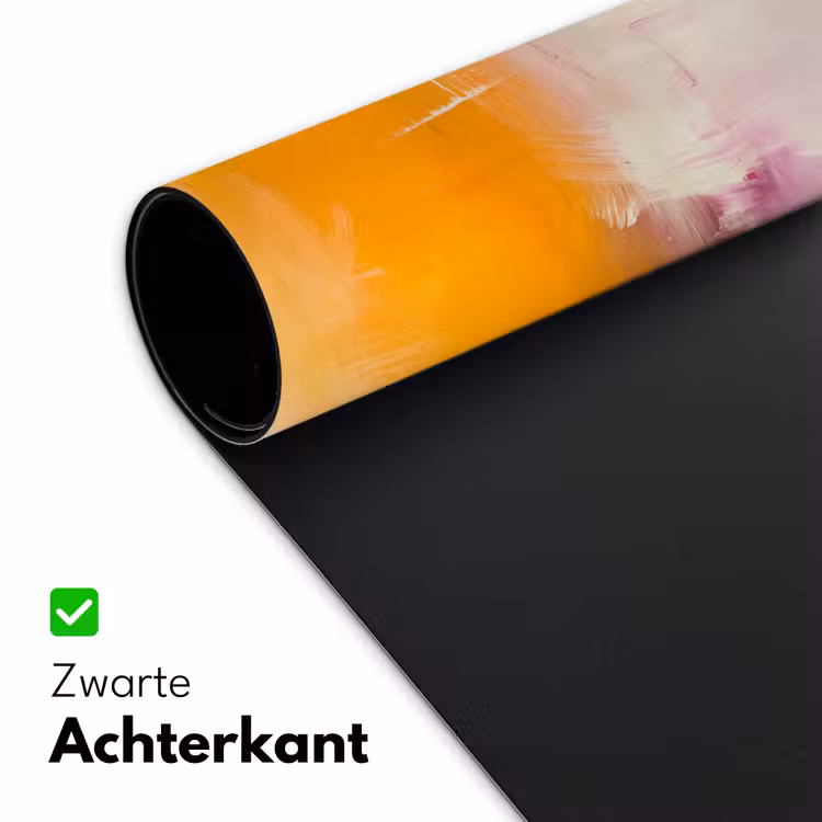 Abstract - Kleurrijk - Modern - Kunst - Oranje Muismat XXL klein -sfeer2