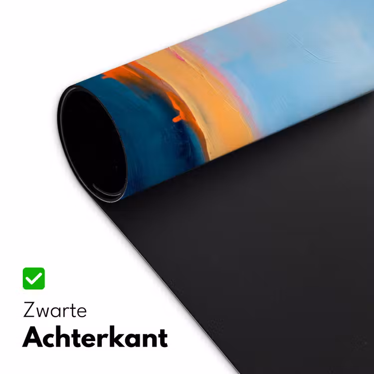 Abstract - Kleurvlakken - Modern - Oranje - Blauw Muismat XXL klein -sfeer2