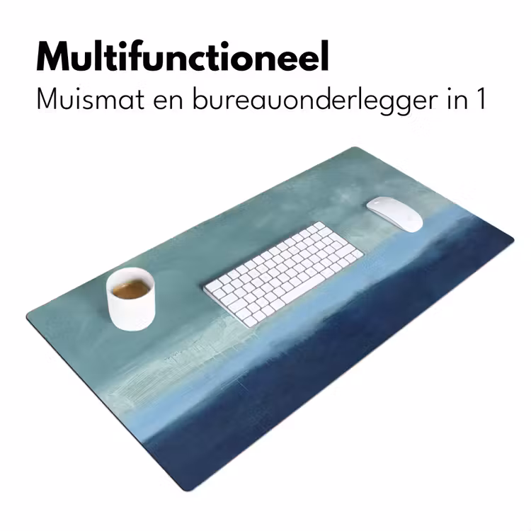 Abstract - Lagen - Rust - Modern - Blauw Muismat XXL klein -sfeer4