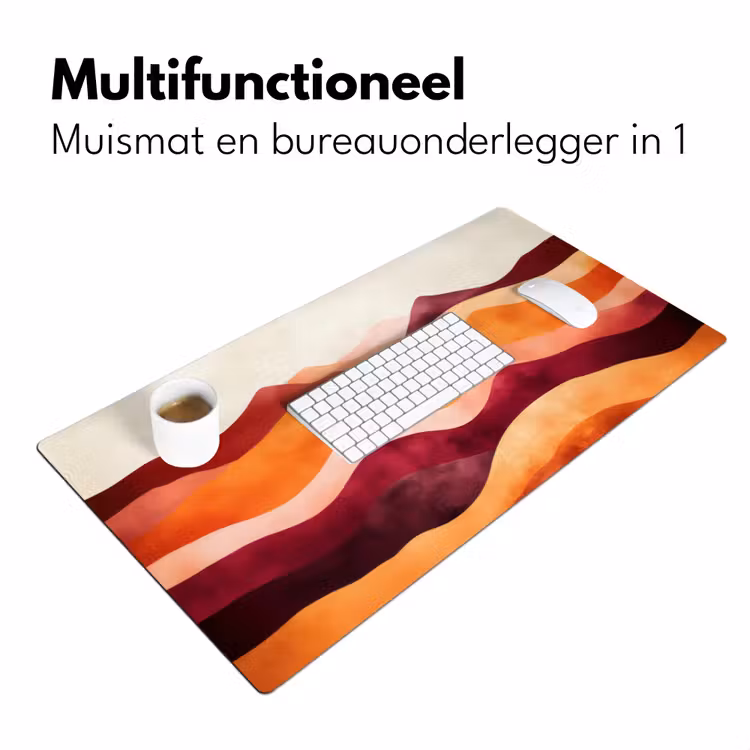 Abstract - Landschap - Golven Muismat XXL klein -sfeer4