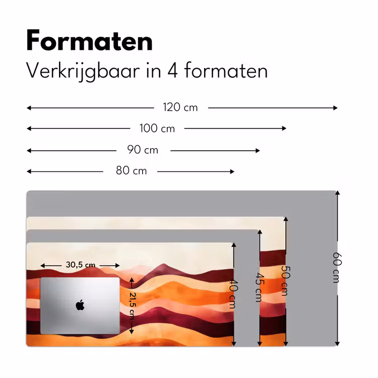 Abstract - Landschap - Golven Muismat XXL klein -sfeer5