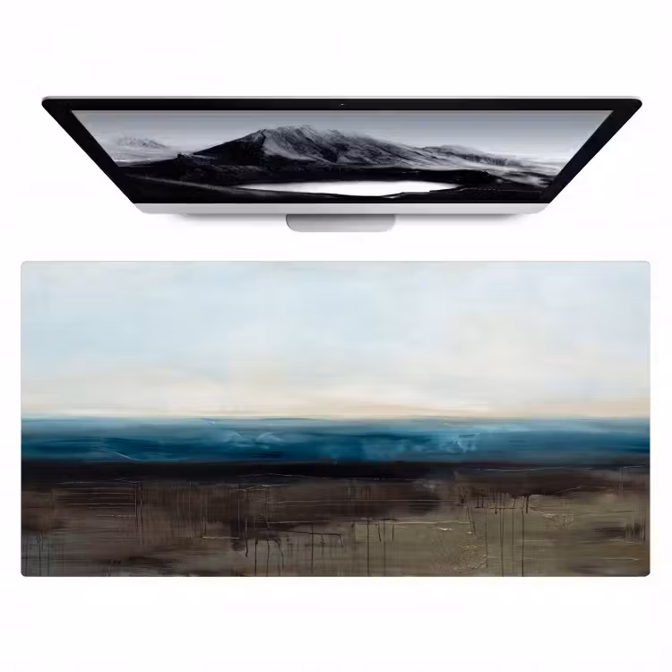 Abstract - Landschap - Horizon - Blauw - Modern Muismat XXL klein -zzz3d