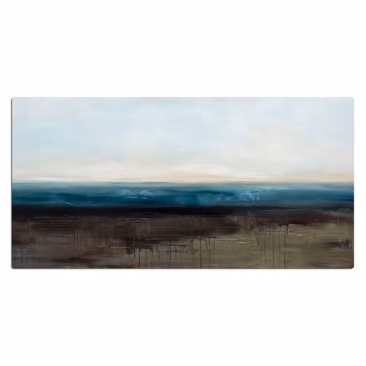 Abstract - Landschap - Horizon - Blauw - Modern Muismat XXL klein -3d_leeg