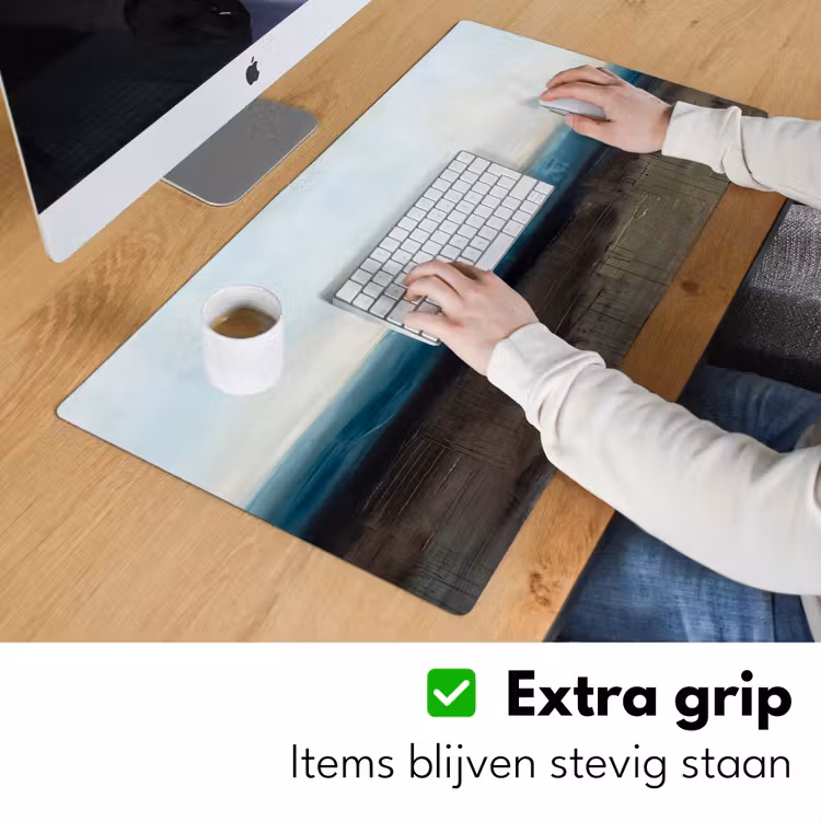 Abstract - Landschap - Horizon - Blauw - Modern Muismat XXL klein -sfeer3