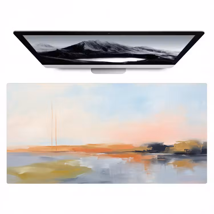 Abstract - Landschap - Horizon - Modern - Kleurrijk Muismat XXL klein -zzz3d