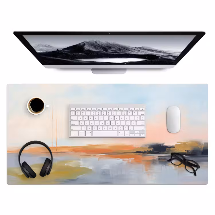 Abstract - Landschap - Horizon - Modern - Kleurrijk Muismat XXL klein -3d