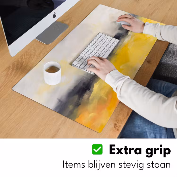 Abstract - Landschap - Modern - Geel Muismat XXL klein -sfeer3