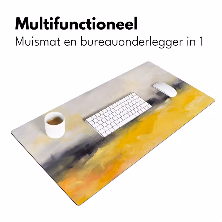 Abstract - Landschap - Modern - Geel Muismat XXL klein -sfeer4