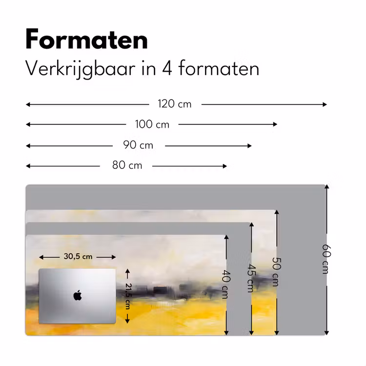 Abstract - Landschap - Modern - Geel Muismat XXL klein -sfeer5