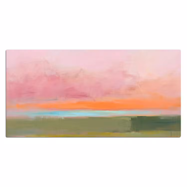 Abstract - Landschap - Modern - Roze - Oranje Muismat XXL klein -3d_leeg