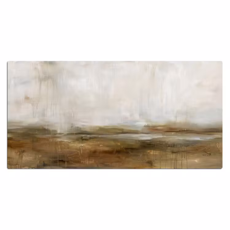 Abstract - Landschap - Natuur - Beige - Bruin Muismat XXL klein -3d_leeg