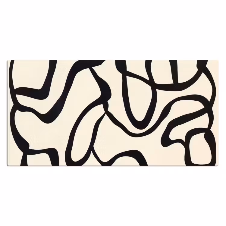 Abstract - Lijnen - Modern - Beige Muismat XXL klein -3d_leeg