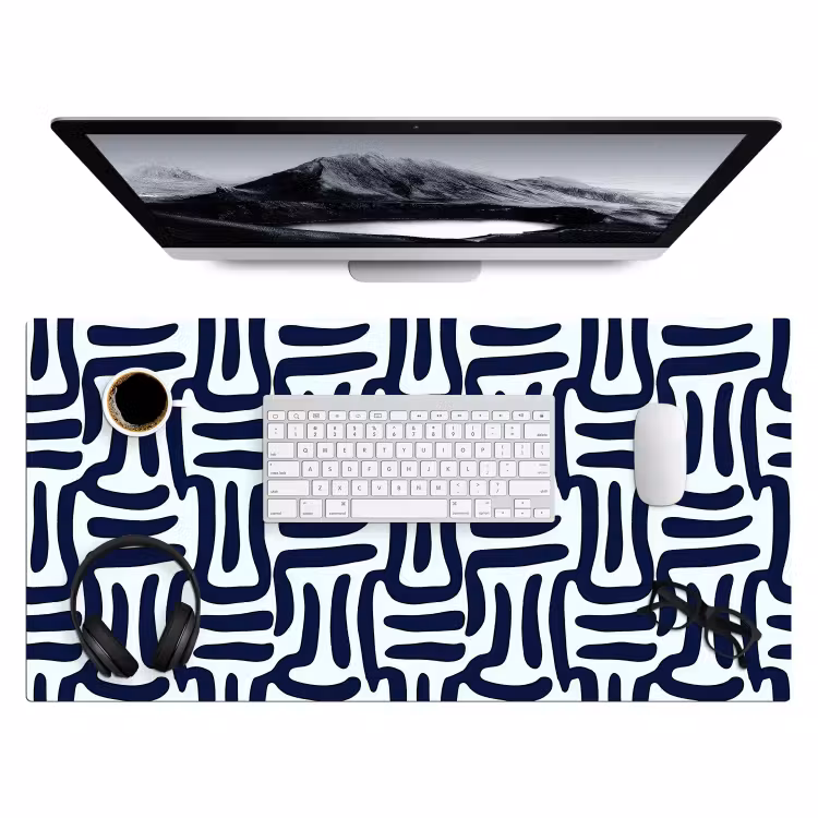 Abstract - Modern - Blauw Muismat XXL klein 681 -3d
