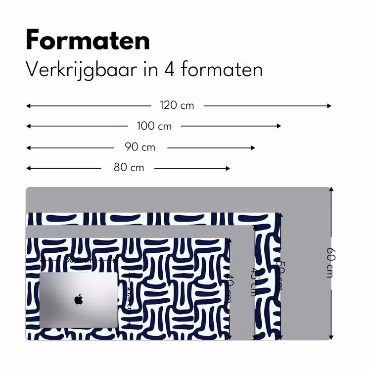 Abstract - Modern - Blauw Muismat XXL klein 681 -sfeer5