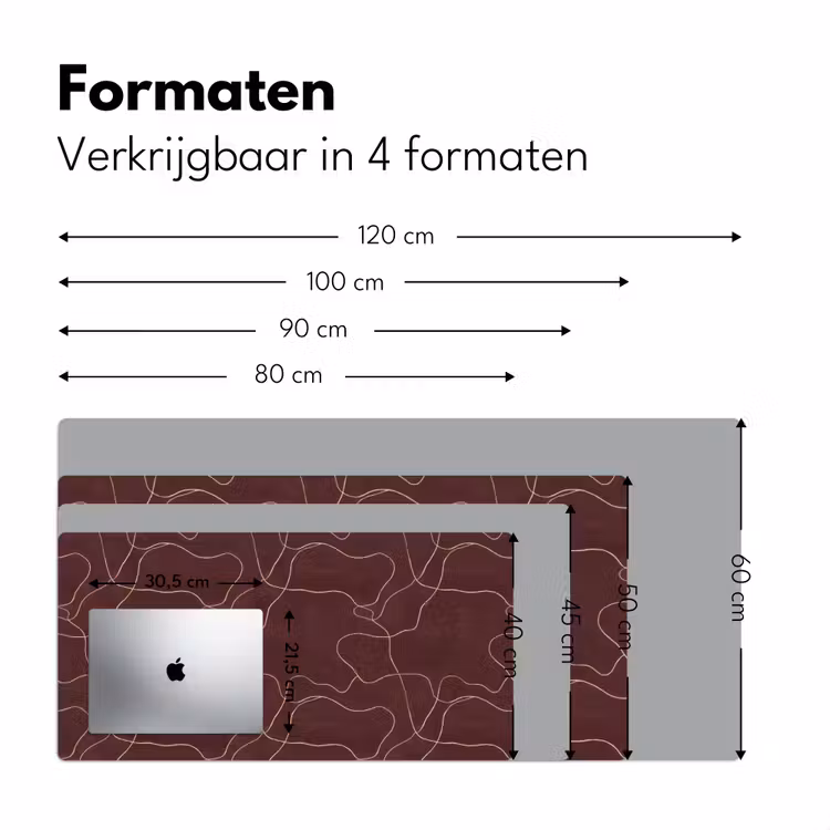Abstract - Modern - Bruin Muismat XXL klein 681 -sfeer5