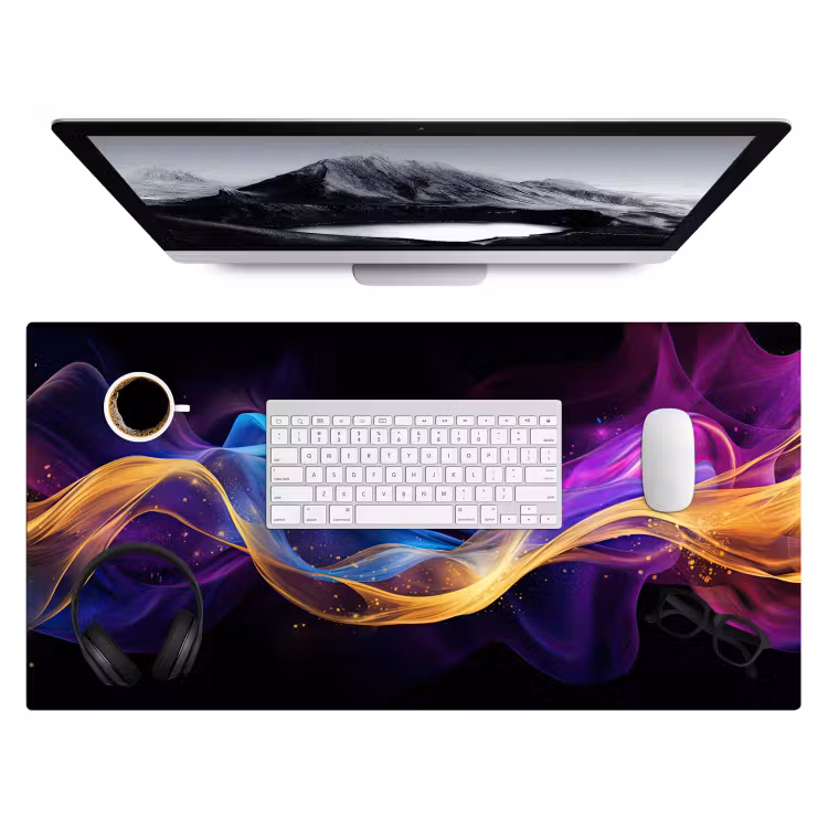 abstract-neon-goud-gaming Muismat XXL klein -3d