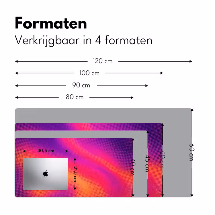Abstract - Patroon - Kleurverloop Muismat XXL klein -sfeer5