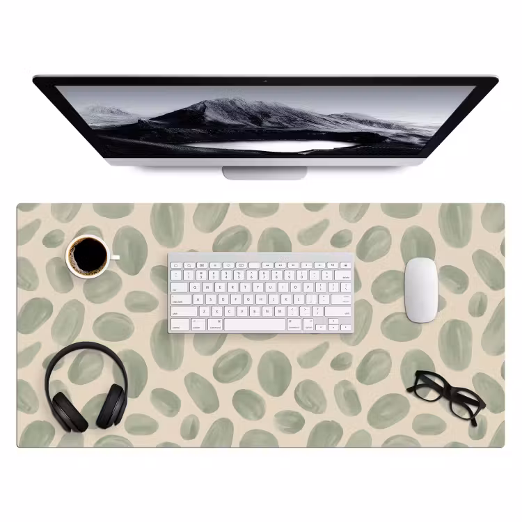Abstract - Patroon - Organisch - Groen - Modern Muismat XXL klein -3d