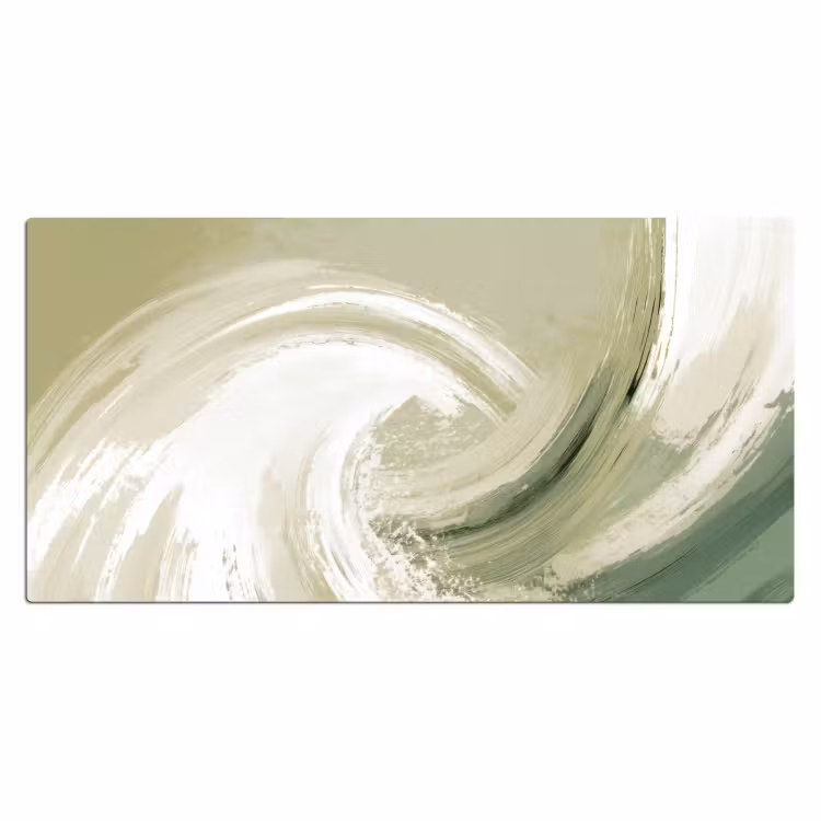 Abstract - Penseelstreken - Golven - Groen Muismat XXL klein -3d_leeg