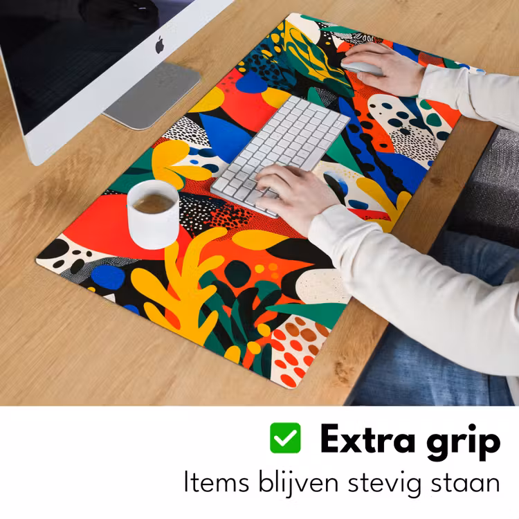 Abstract - Planten - Vormen - Kleurrijk Muismat XXL klein -sfeer3