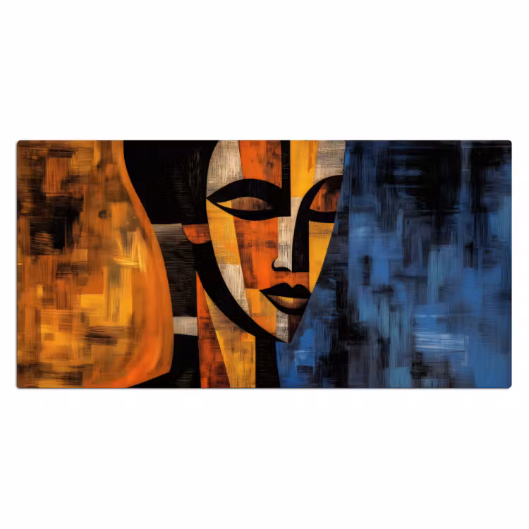 Abstract - Portret - Kleurvakken Muismat XXL klein -3d_leeg